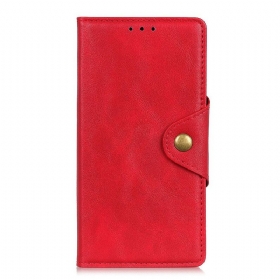 Κάλυμμα Samsung Galaxy Note 10 Lite Κουμπί Από Συνθετικό Δέρμα