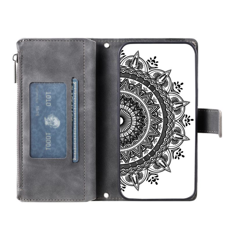 Δερματινη Θηκη Xiaomi Redmi Note 13 Pro 5g Πορτοφόλι Mandala Strap Σιλικόνης