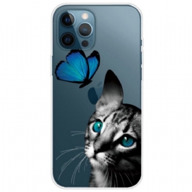 Θήκη iPhone 14 Pro Ανάμεσα Στη Γάτα Και Την Πεταλούδα