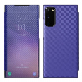 θηκη κινητου Samsung Galaxy S20 Plus / S20 Plus 5G Θήκη Flip Ημιδιαφανές Ίνες Άνθρακα