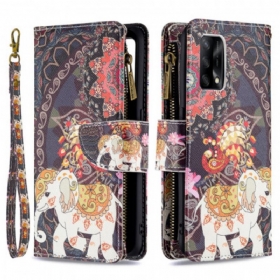 Κάλυμμα Oppo A74 4G Τσέπη Με Φερμουάρ Ελέφαντα