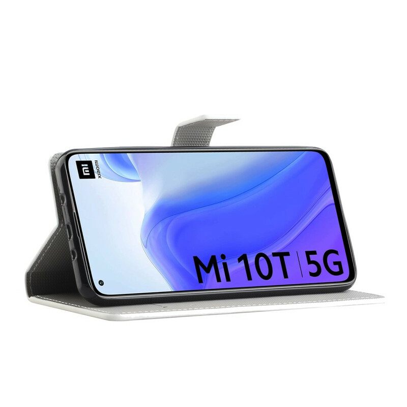 δερματινη θηκη Xiaomi Mi 10T / 10T Pro Μπλε Πεταλούδα