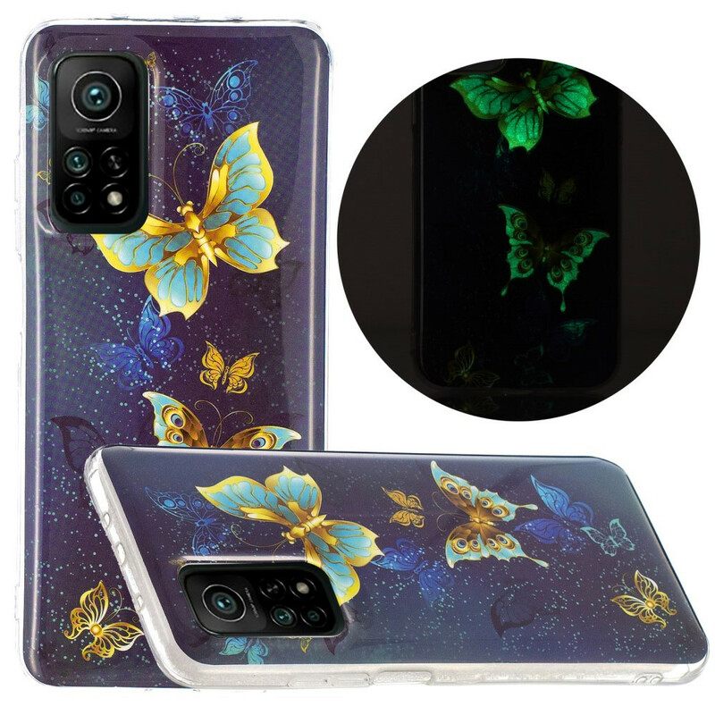 Θήκη Xiaomi Mi 10T / 10T Pro Σειρά Fluorescent Butterflies