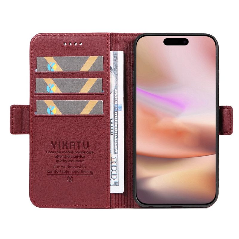 Δερματινη Θηκη iPhone 16 Plus Faux Leather Yikatu