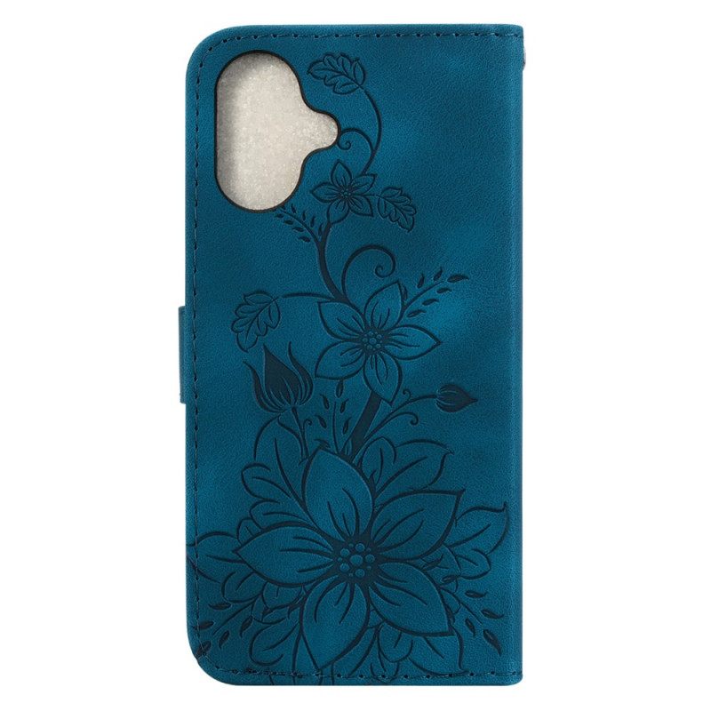 Δερματινη Θηκη iPhone 16 Plus Floral Σιλικόνης