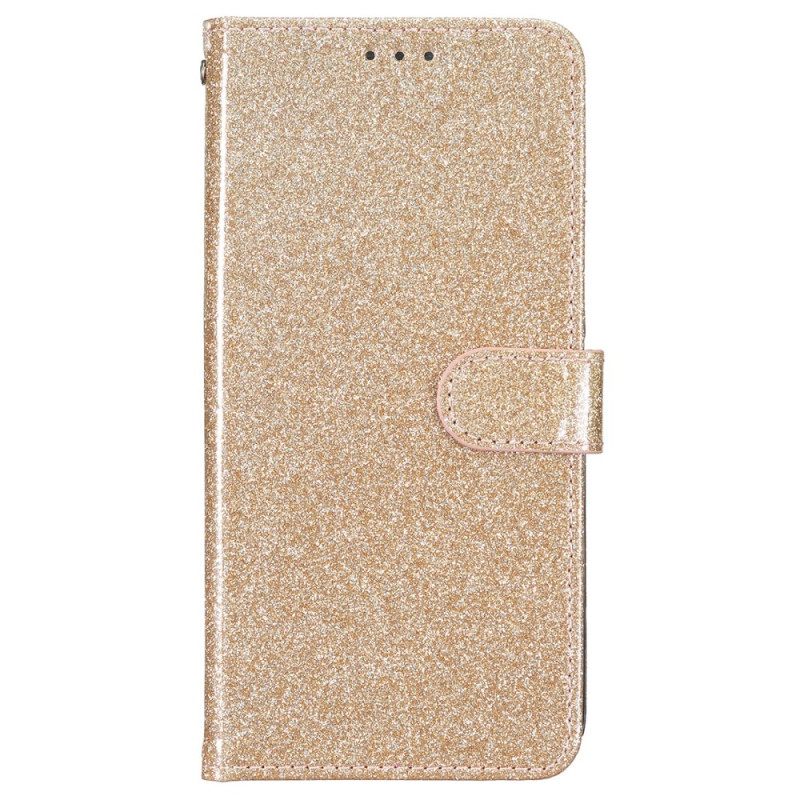 Δερματινη Θηκη iPhone 16 Plus Strappy Sequins