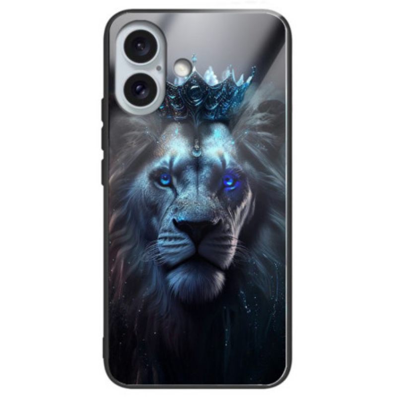 Κάλυμμα iPhone 16 Plus Blue Lion Tempered Glass Σιλικόνης