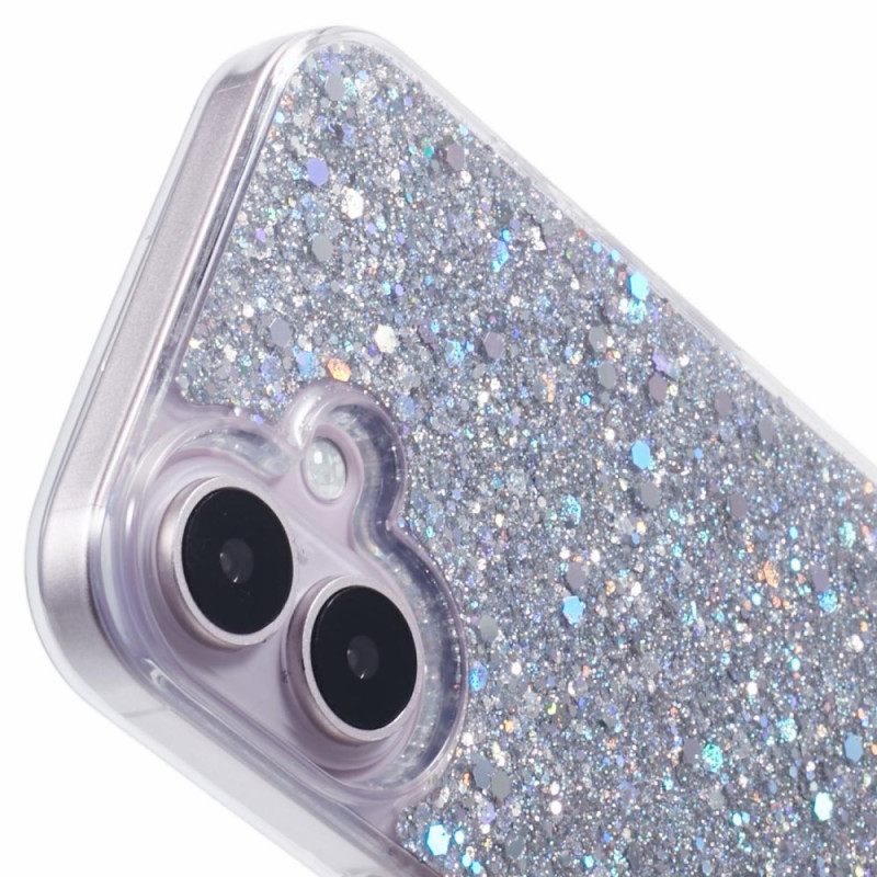 Κάλυμμα iPhone 16 Plus Glitter Σιλικόνης