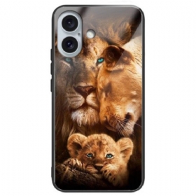 Κάλυμμα iPhone 16 Plus Lions Tempered Glass