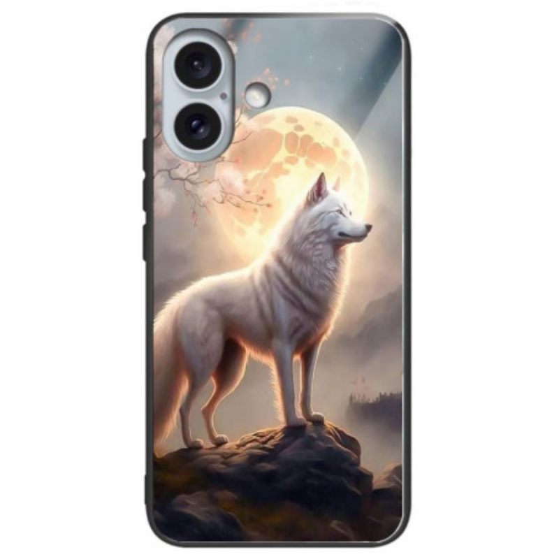 Κάλυμμα iPhone 16 Plus Moonlight Wolf Tempered Glass