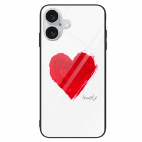 Κάλυμμα iPhone 16 Plus Θήκες Κινητών Heart Tempered Glass