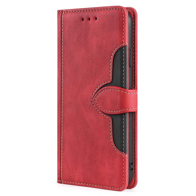 δερματινη θηκη Samsung Galaxy M32 Faux Leather Bicolor Stylish