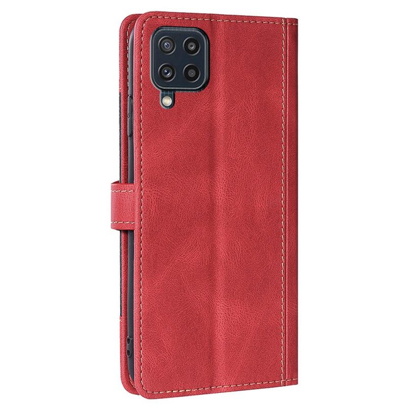 δερματινη θηκη Samsung Galaxy M32 Faux Leather Bicolor Stylish