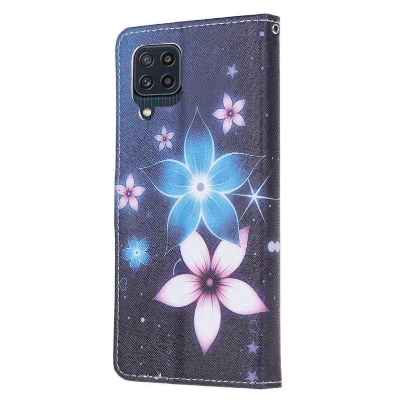 Κάλυμμα Samsung Galaxy M32 με κορδονι Λουλούδια Lunar Strap