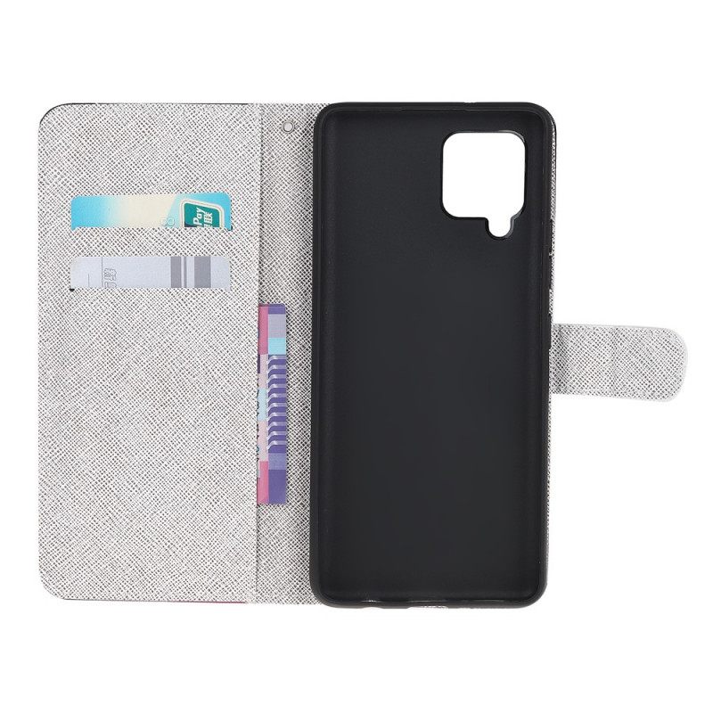 Κάλυμμα Samsung Galaxy M32 με κορδονι Λουλούδια Lunar Strap