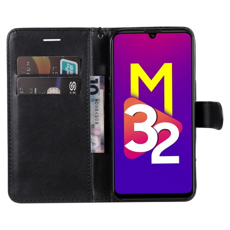 Κάλυμμα Samsung Galaxy M32 με κορδονι Σειρά Solid Color Strappy