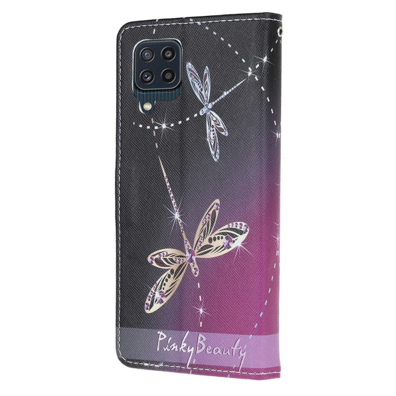 Κάλυμμα Samsung Galaxy M32 με κορδονι Strappy Dragonflies