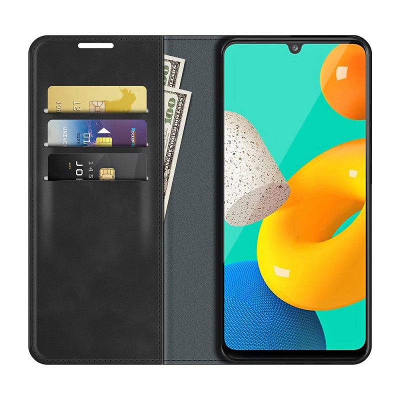 θηκη κινητου Samsung Galaxy M32 Θήκη Flip Σχεδιασμός Με Στυλ Δέρματος