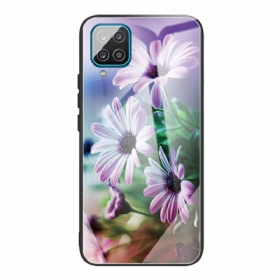 Θήκη Samsung Galaxy M32 Λουλούδια Από Σκληρυμένο Γυαλί