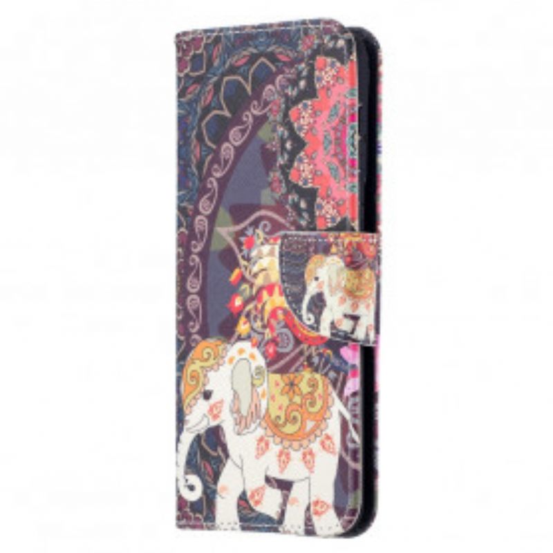 δερματινη θηκη Samsung Galaxy S21 Plus 5G Ethnic Elephants Mandala