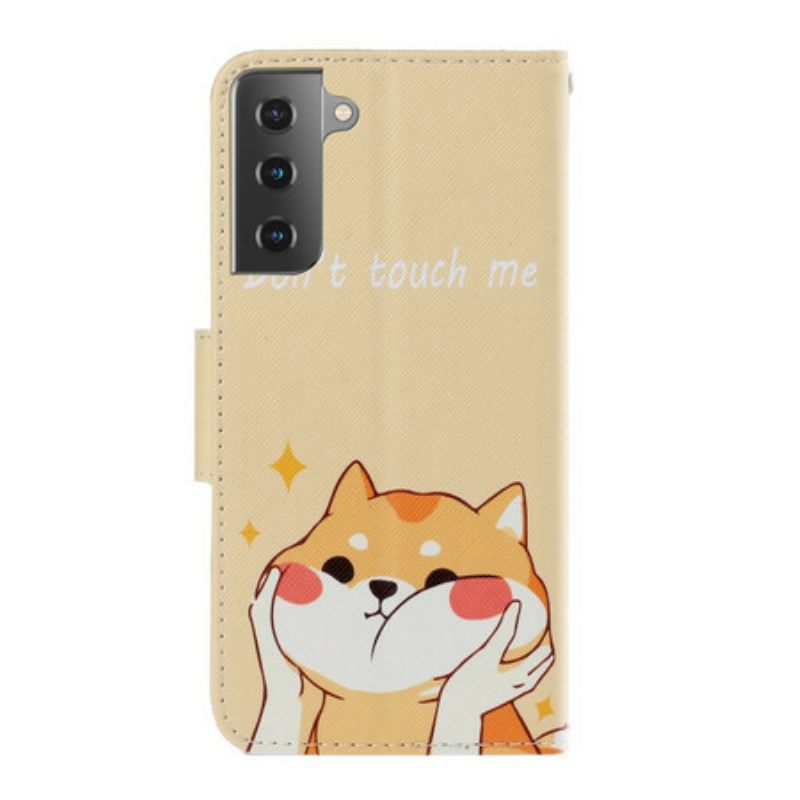 Κάλυμμα Samsung Galaxy S21 Plus 5G με κορδονι Cat Don't Touch Me With Strap