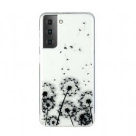 Θήκη Samsung Galaxy S21 Plus 5G Μαύρες Πικραλίδες Χωρίς Ραφή