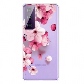 Θήκη Samsung Galaxy S21 Plus 5G Μικρά Ροζ Λουλούδια
