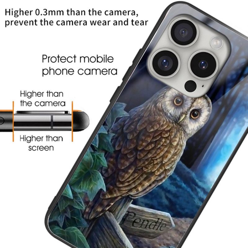 Κάλυμμα iPhone 16 Pro Owl Tempered Glass