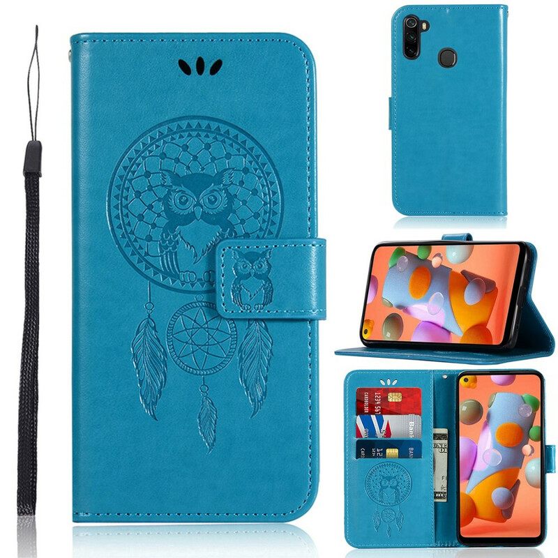 Κάλυμμα Samsung Galaxy M11 Δερμάτινο Εφέ Dreamcatcher Owl