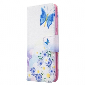Κάλυμμα Samsung Galaxy M11 Ζωγραφισμένες Πεταλούδες Και Λουλούδια