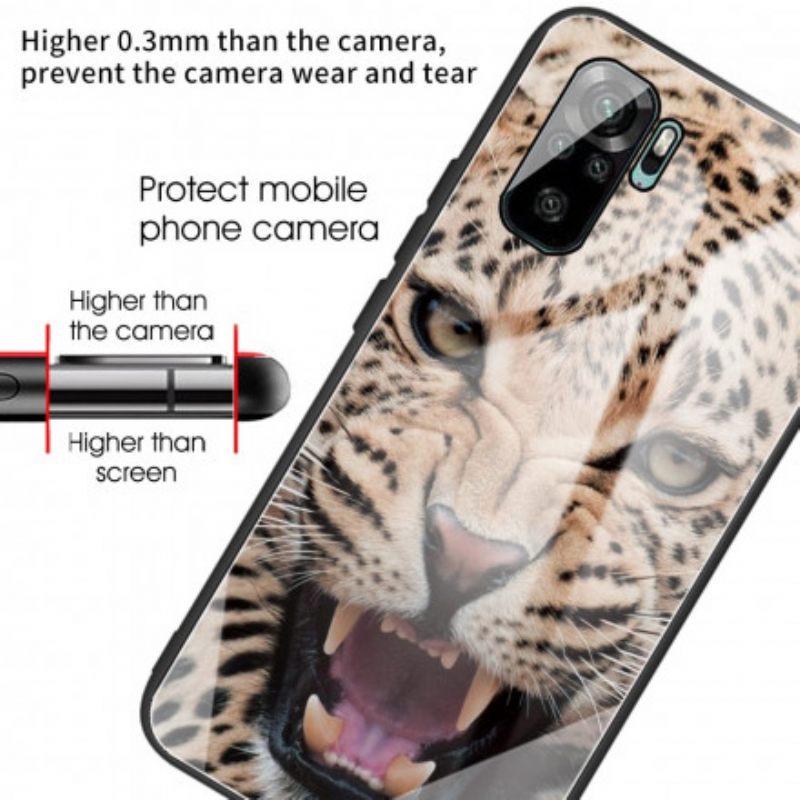 θηκη κινητου Poco M5s Leopard Tempered Glass