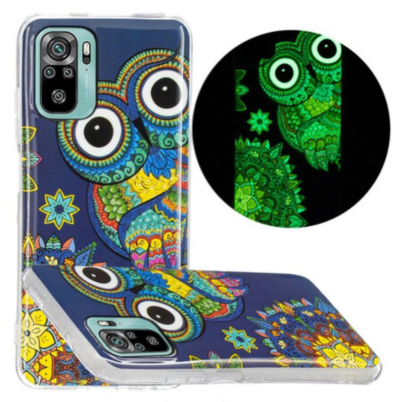 Θήκη Poco M5s Fluorescent Owl Mandala