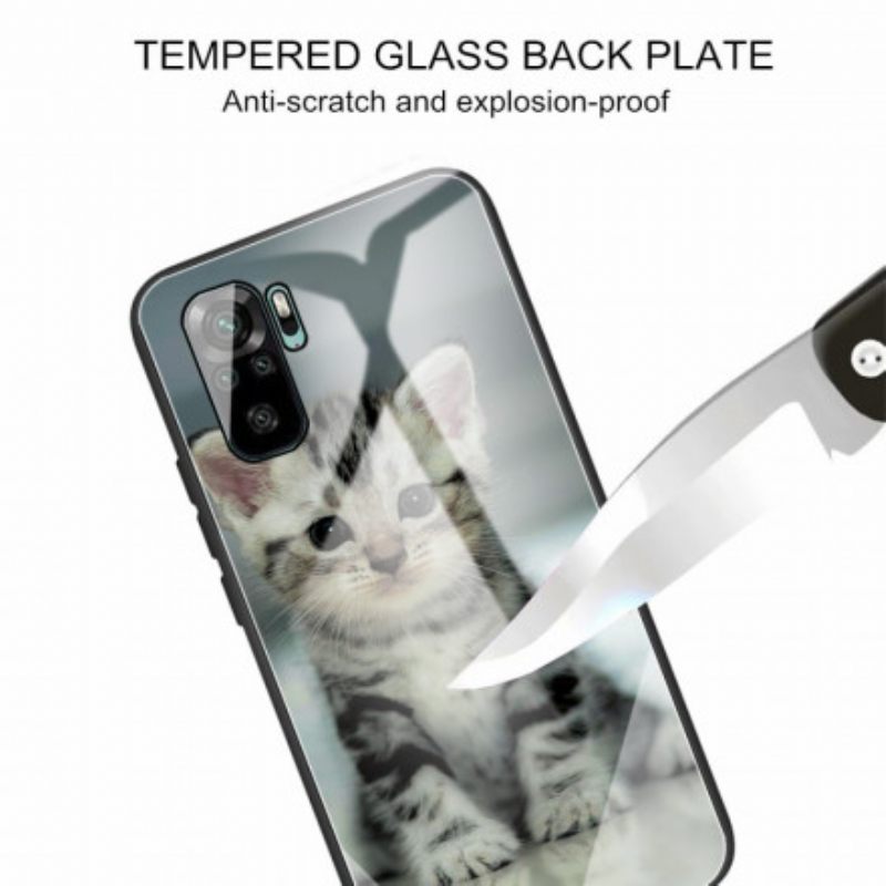 Θήκη Poco M5s Kitten Tempered Glass