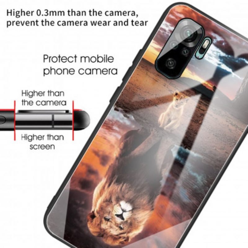 Θήκη Poco M5s Lion Cub's Dream Tempered Glass