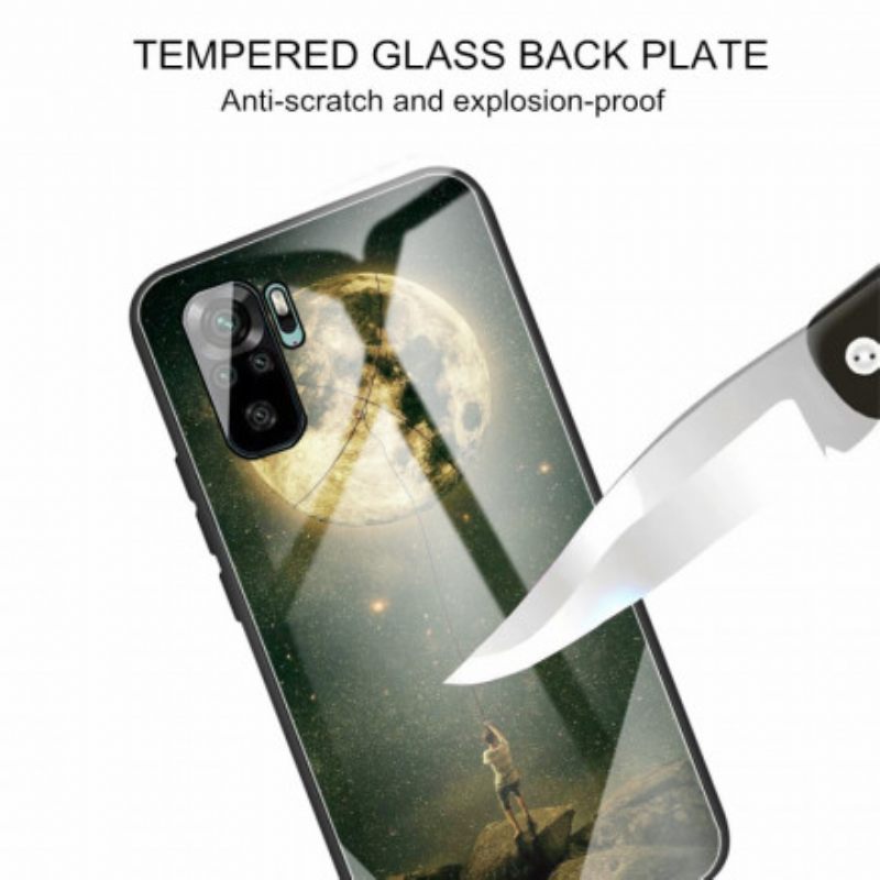 Θήκη Poco M5s Moon Man Tempered Glass