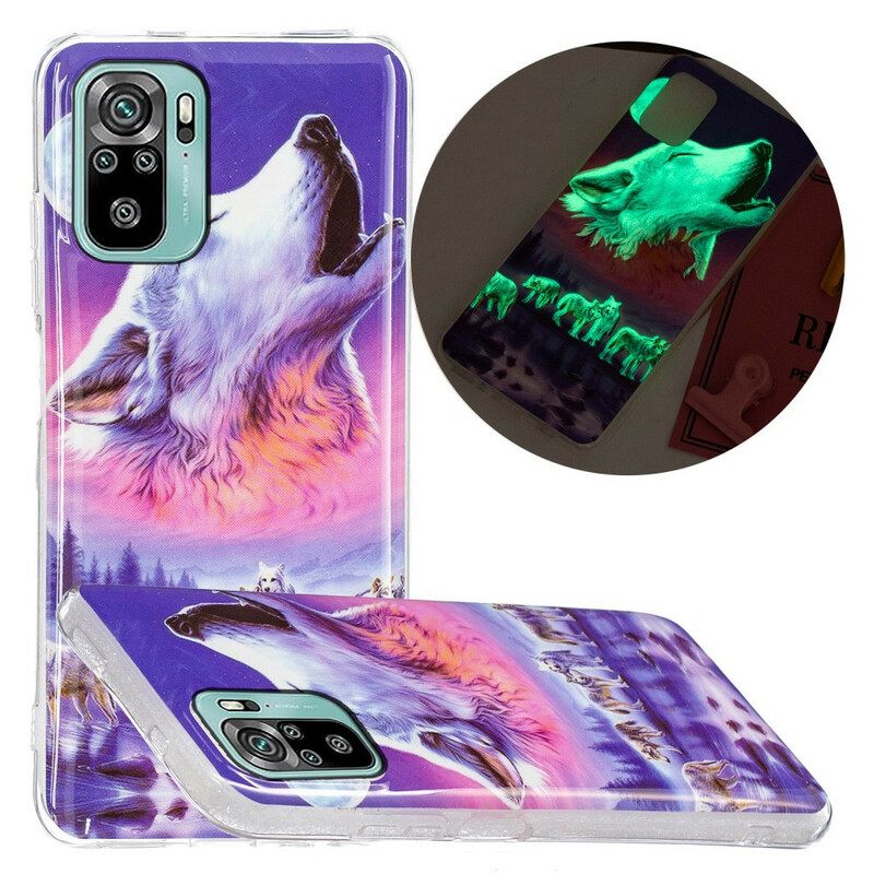 Θήκη Poco M5s Σειρά Fluorescent Wolf