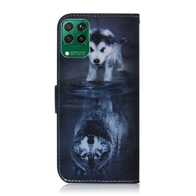 Κάλυμμα Huawei P40 Lite Premium Split Leather Litchi