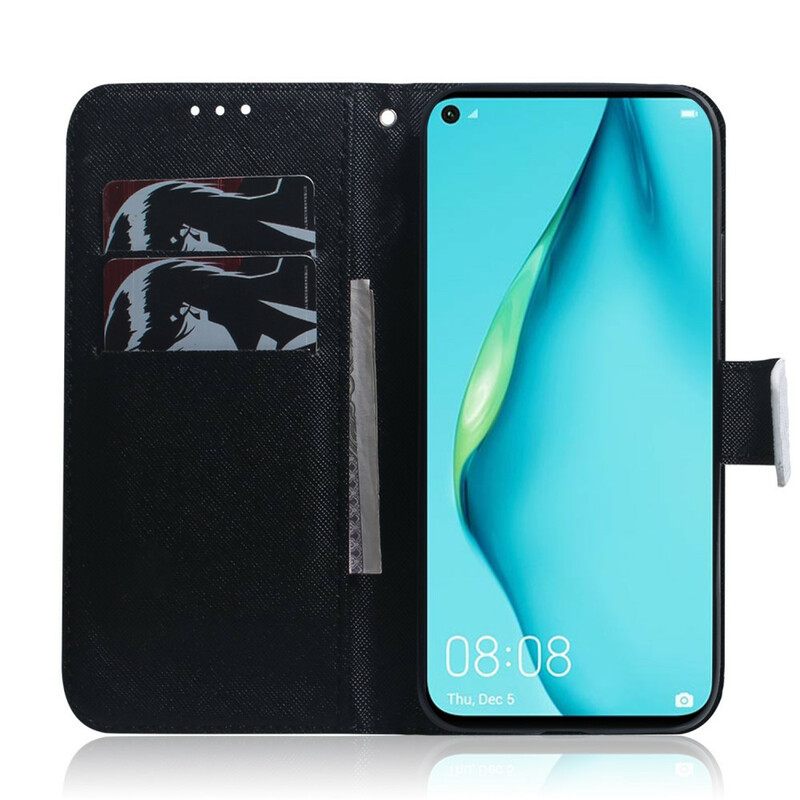 Κάλυμμα Huawei P40 Lite Premium Split Leather Litchi