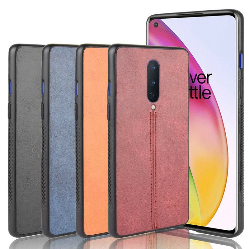 Θήκη OnePlus 8 Couture Δερμάτινο Εφέ