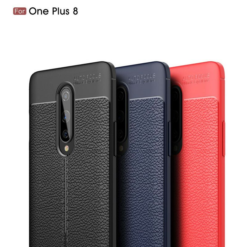 Θήκη OnePlus 8 Δερμάτινο Εφέ Litchi Double Line