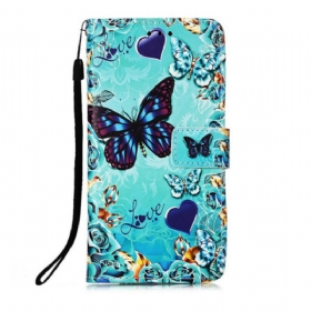 Κάλυμμα iPhone 13 Pro με κορδονι Love Butterflies Strappy