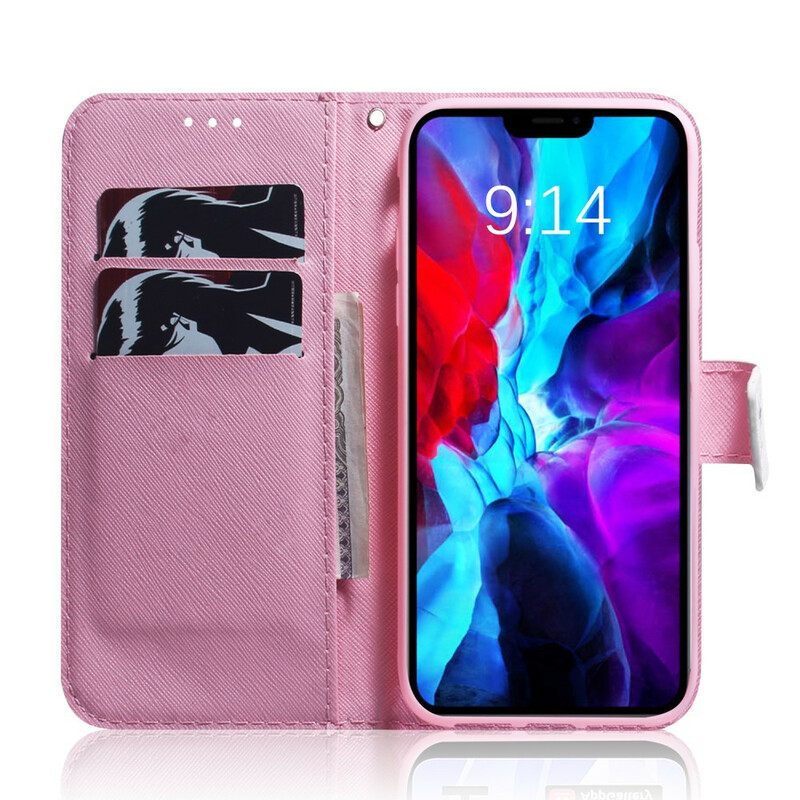 Θήκη Flip iPhone 13 Pro Flower Dusty Pink