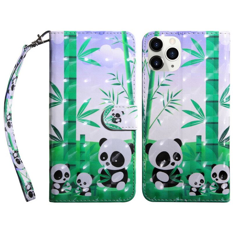 Θήκη Flip iPhone 13 Pro Light Spot Pandas