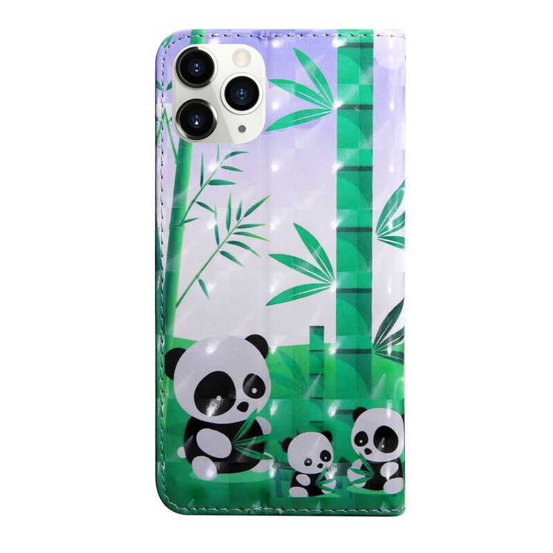 Θήκη Flip iPhone 13 Pro Light Spot Pandas