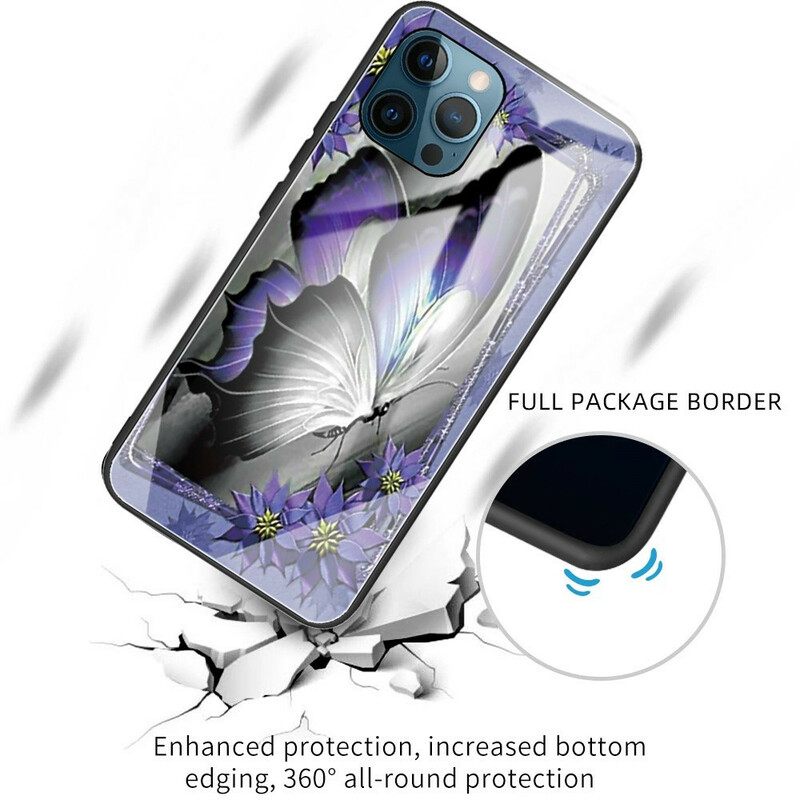 θηκη κινητου iPhone 13 Pro Μωβ Butterfly Tempered Glass