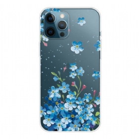 θηκη κινητου iPhone 13 Pro Μπουκέτο Με Μπλε Λουλούδια