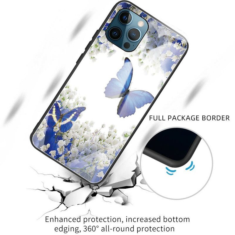 θηκη κινητου iPhone 13 Pro Πεταλούδες Σχέδιο Tempered Glass