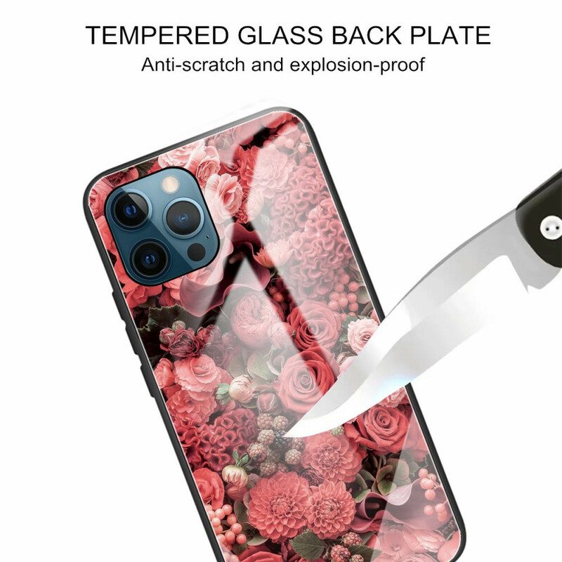 θηκη κινητου iPhone 13 Pro Rose Flowers Tempered Glass