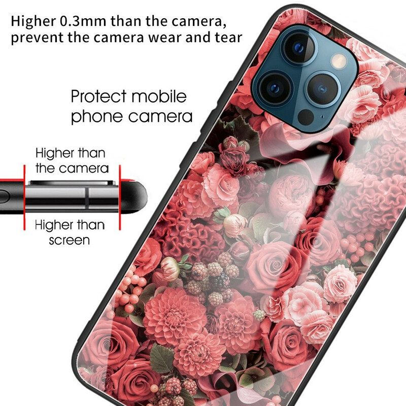 θηκη κινητου iPhone 13 Pro Rose Flowers Tempered Glass