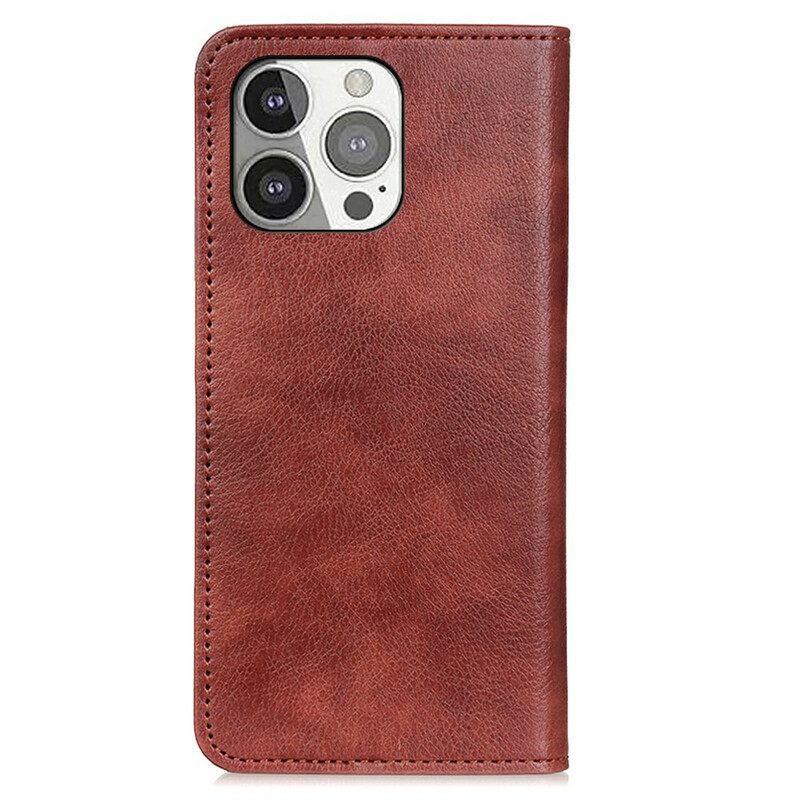 θηκη κινητου iPhone 13 Pro Θήκη Flip Lychee Split Leather